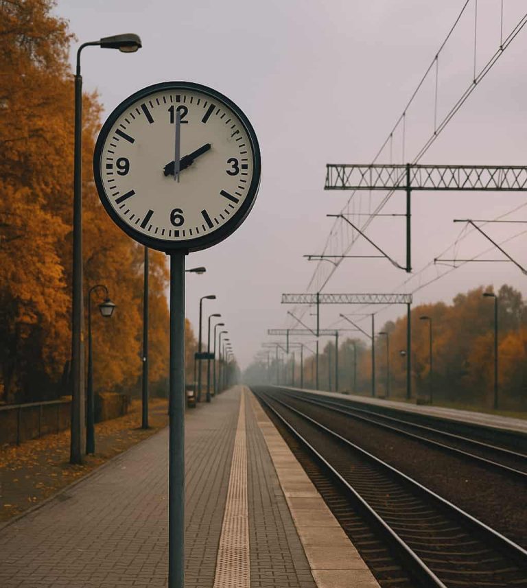 zegar na peronie